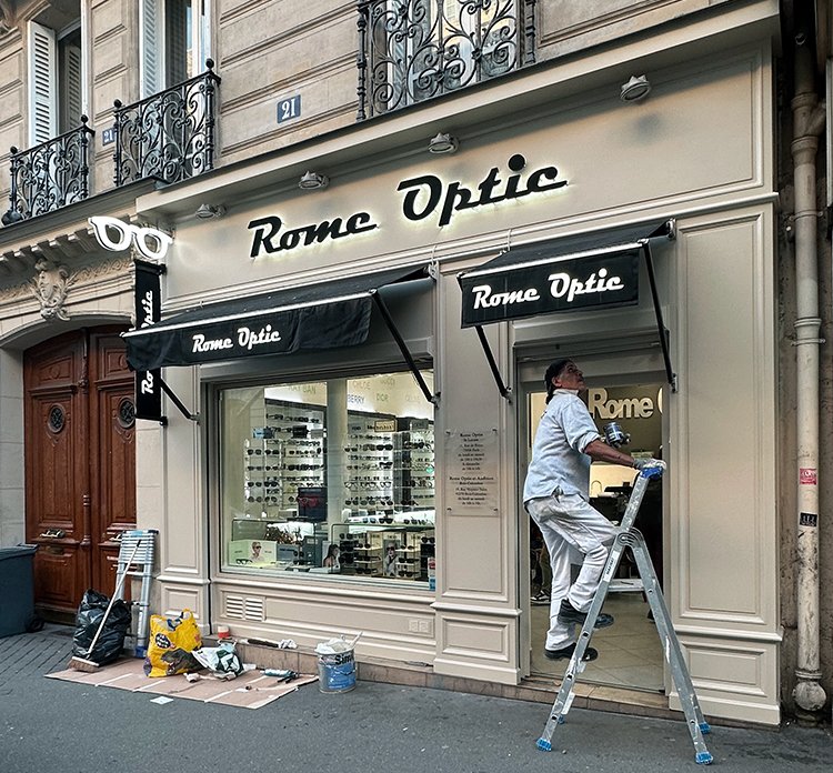 Peinture facade rome optic